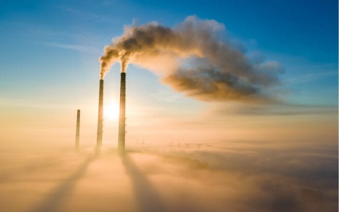 smoke stack to depict biden's plan to reduce greenhouse gas emissions and the US's new climate plan