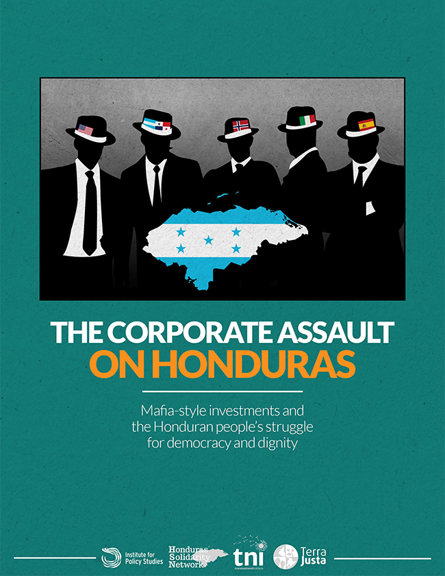cover image for "The Corporate Assault on Honduras" report