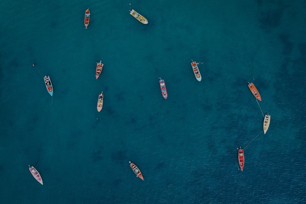 Fishing boats in the Caribbean