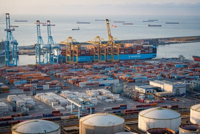 Photo of a seaport in Barcelona, Spain.
